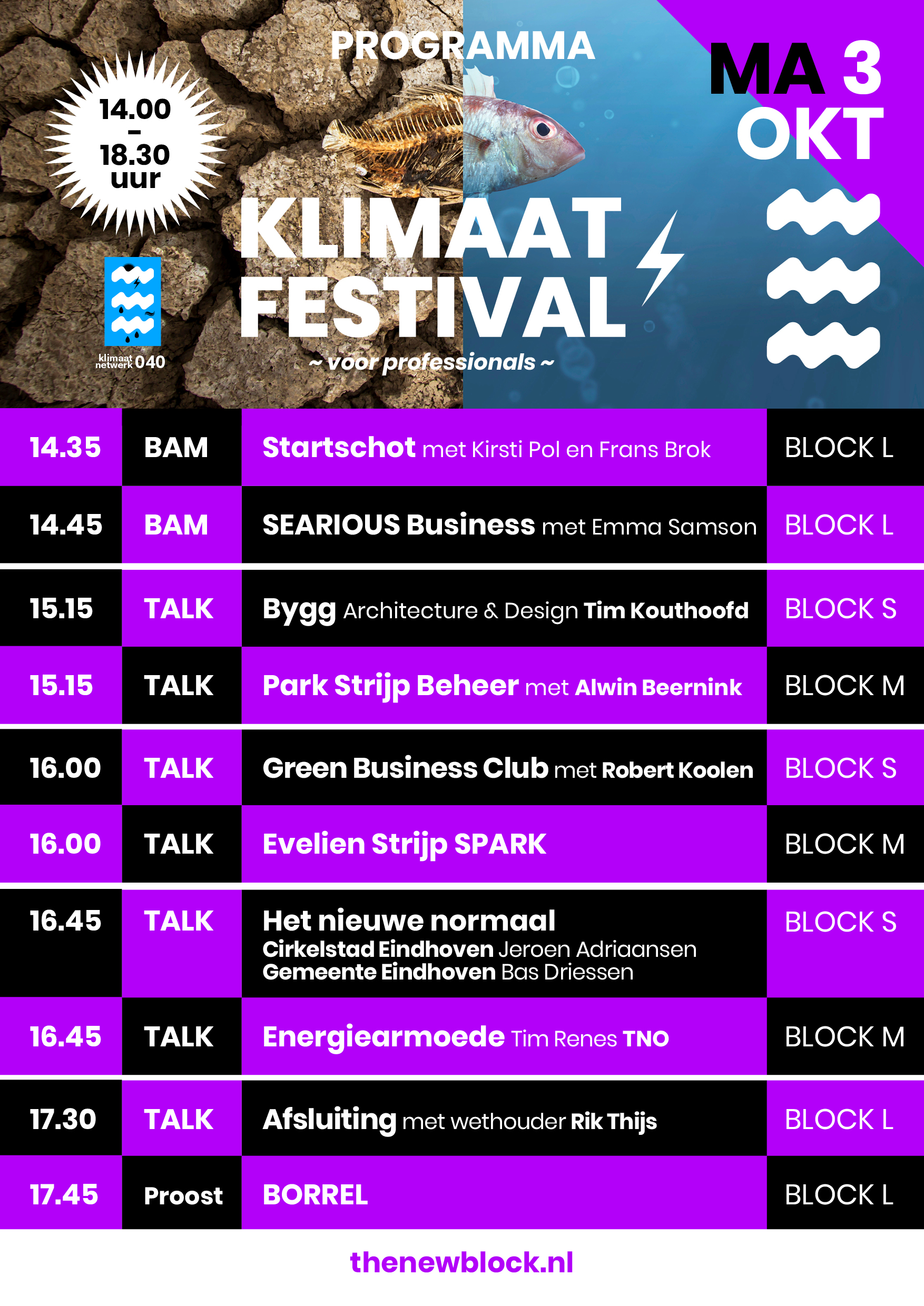 The New Block Klimaatfestival Klimaatnetwerk Strijp-S Eindhoven